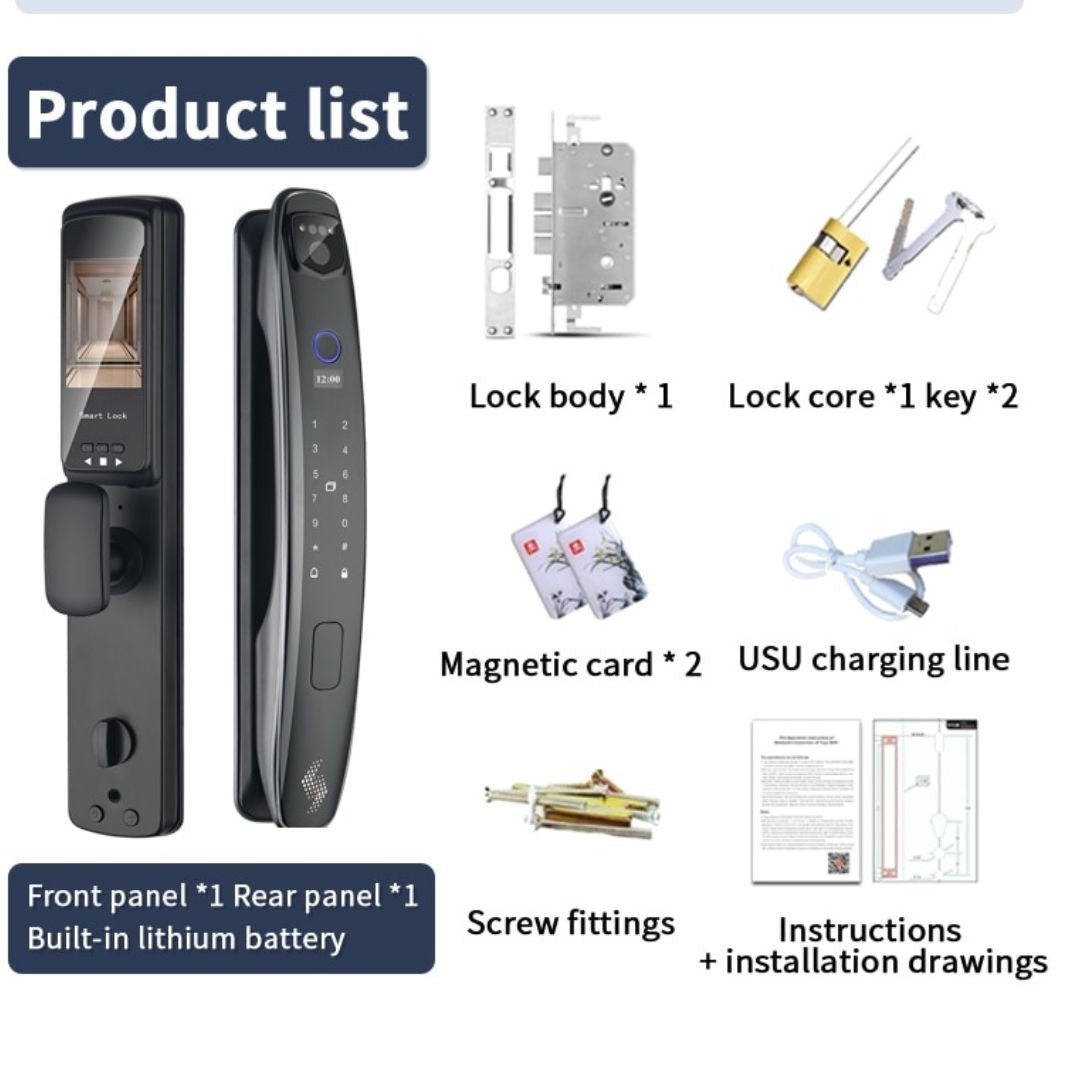 3D Biometric Intelligent Smart Door Lock Security with Camera