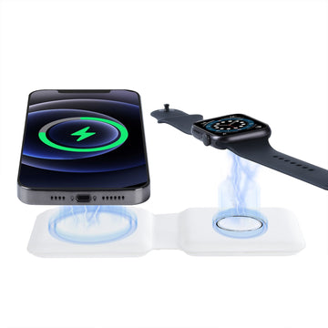 Foldable Double Wireless Fast Charger Pad