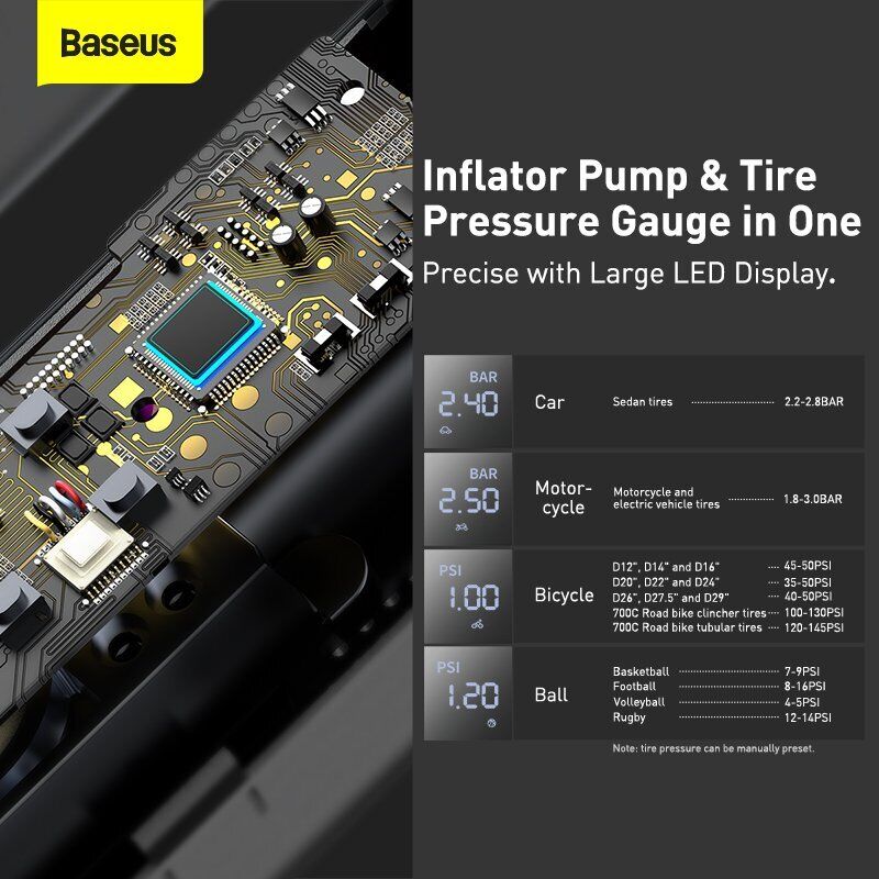 BASEUS Smart Digital Air Inflator Pump
