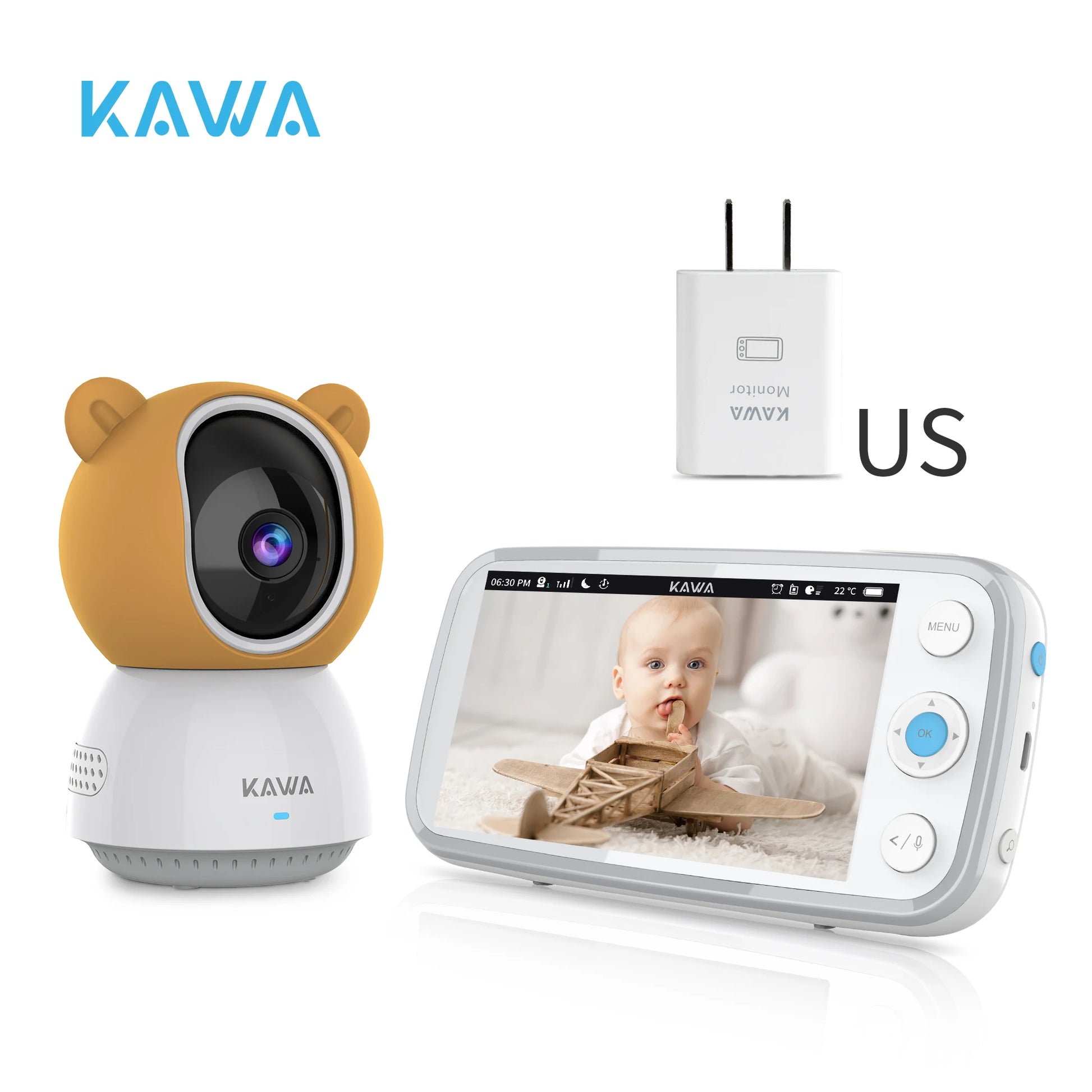 2K KAWA 5" IPS Baby Monitor and Camera (S7) US Plug