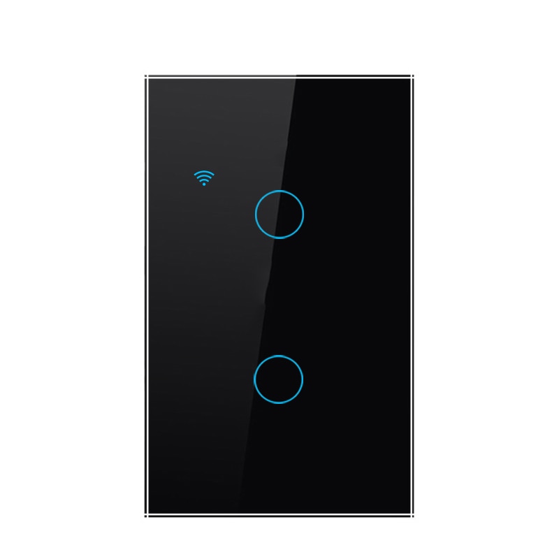 TouchSense WiFi Smart Wall Switch US black 2 gang