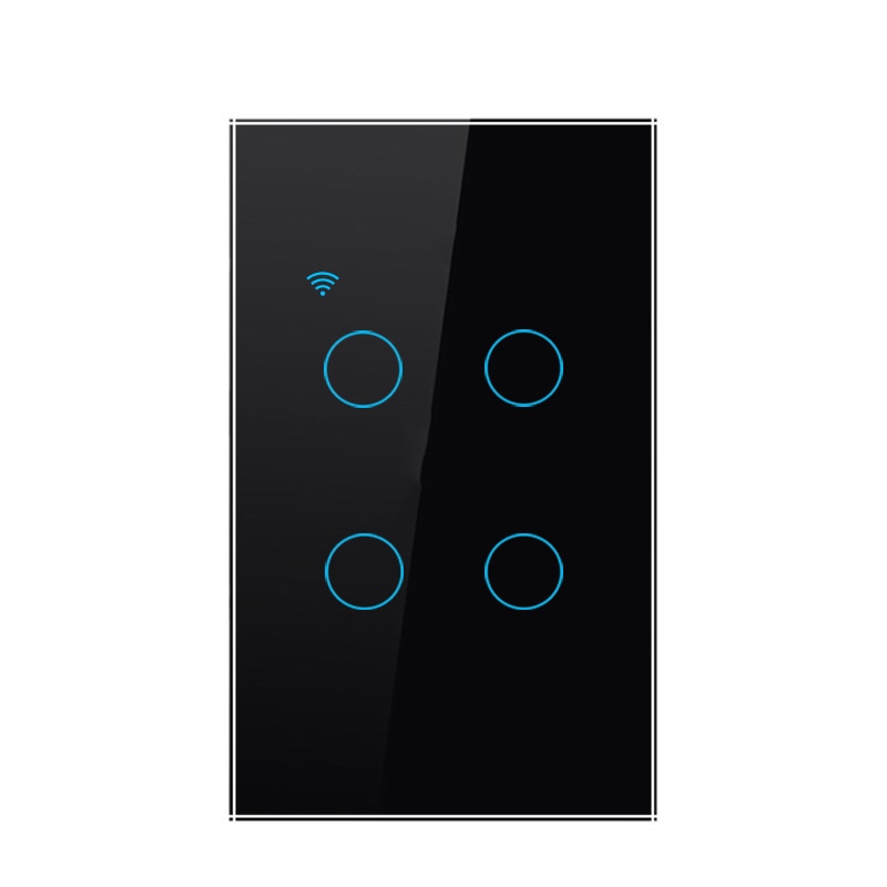 TouchSense WiFi Smart Wall Switch US black 4 gang