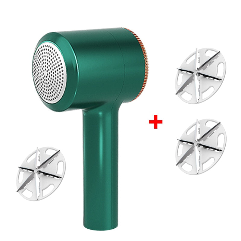 Rechargeable Electric Lint Remover green 3 blades