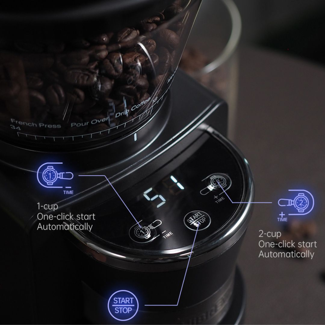 Automatic Burr Mill Electric Coffee Grinder 34 Gears - Home Smartway