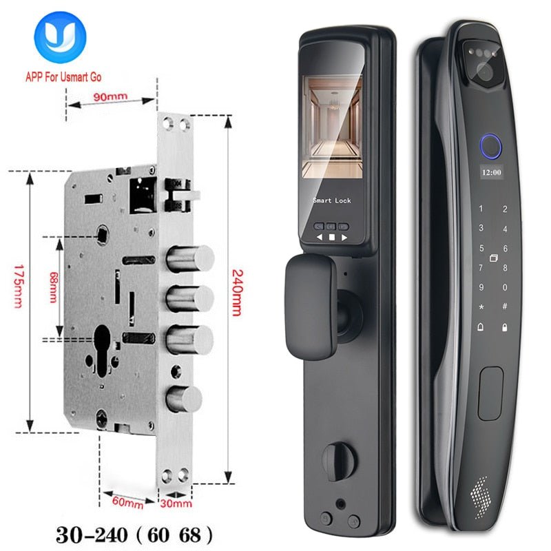 3D Biometric Intelligent Smart Door Lock Security with Camera CS7(6068-R)