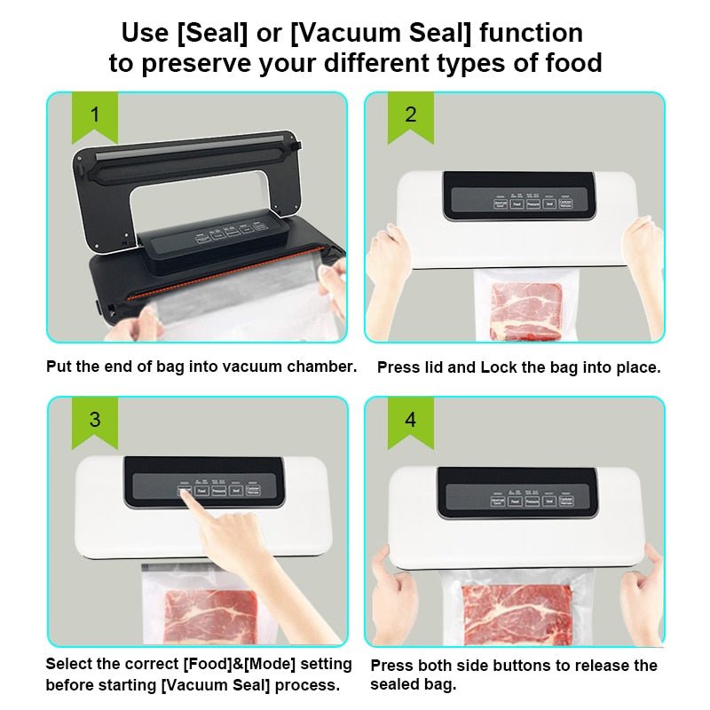 Automatic Food Vacuum Sealer With Vacuum Bags