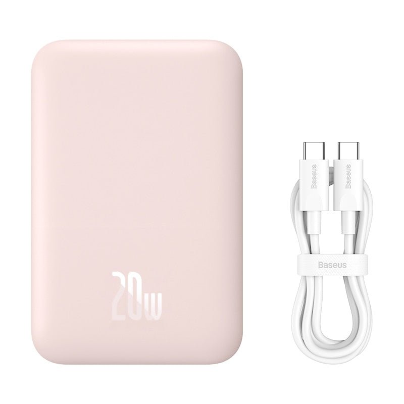 BASEUS MagSafe Magnetic Power Bank 20W for iPhone Coral Pink