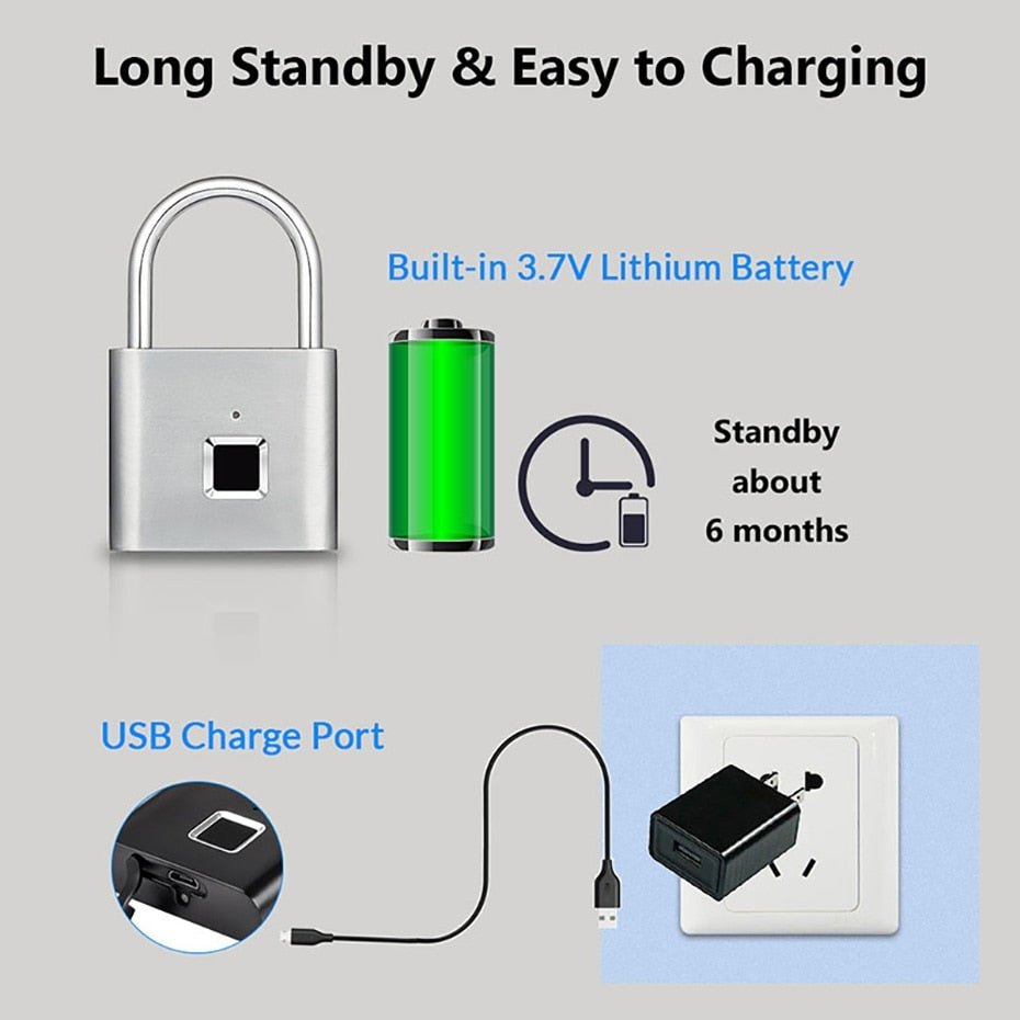 Fingerprint Smart Lock Padlock