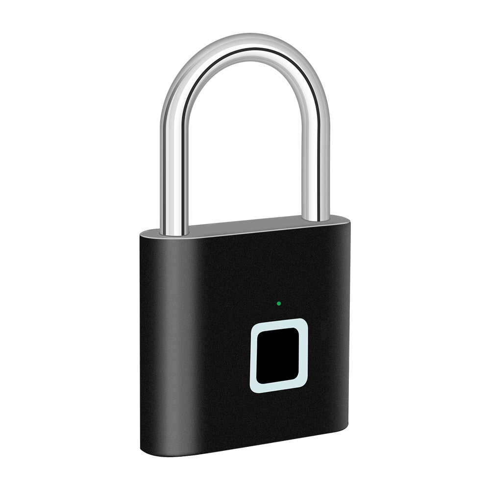 Fingerprint Smart Lock Padlock Black