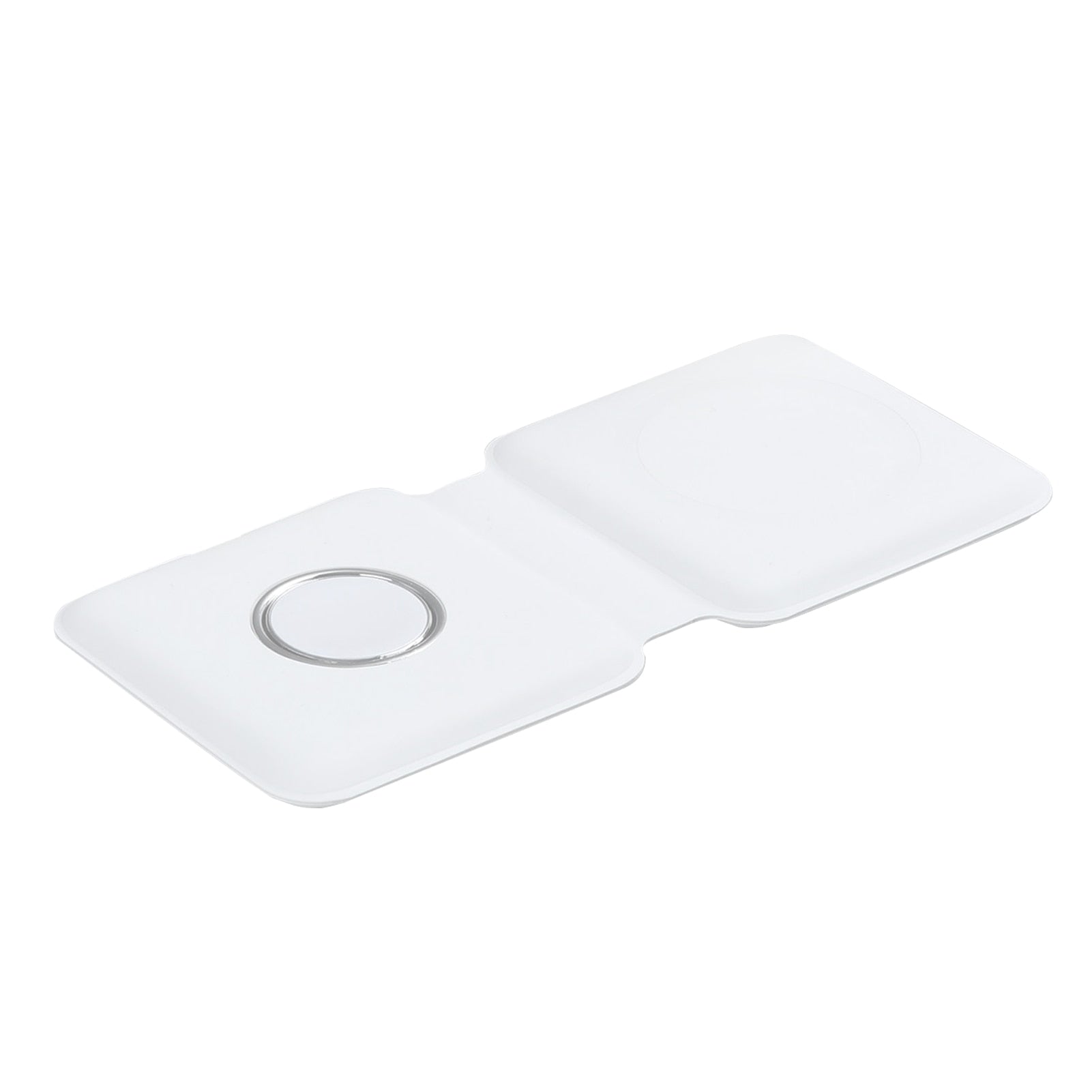 Foldable Double Wireless Fast Charger Pad White