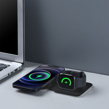 Foldable Double Wireless Fast Charger Pad