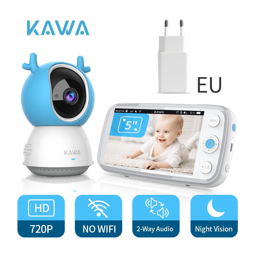 KAWA 5" Baby Monitor and Camera 720P HD (S6) EU Plug