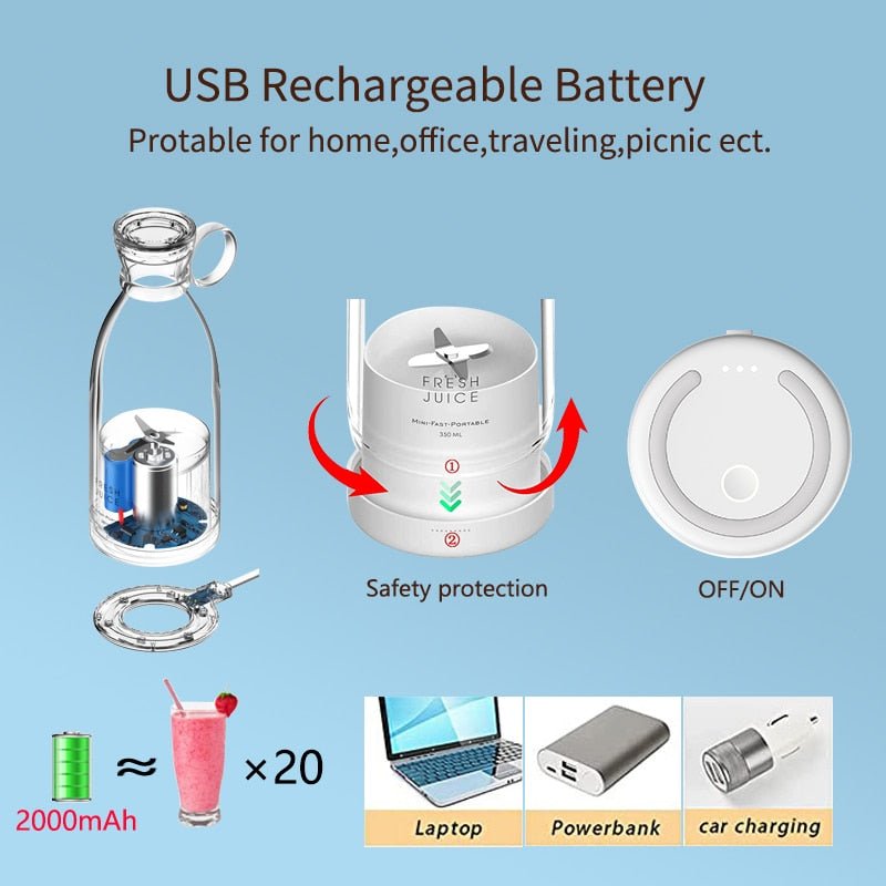 Portable Smoothie Juicer Blender