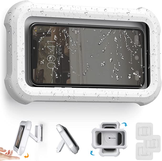Shower Phone Holder with 480° Rotation White