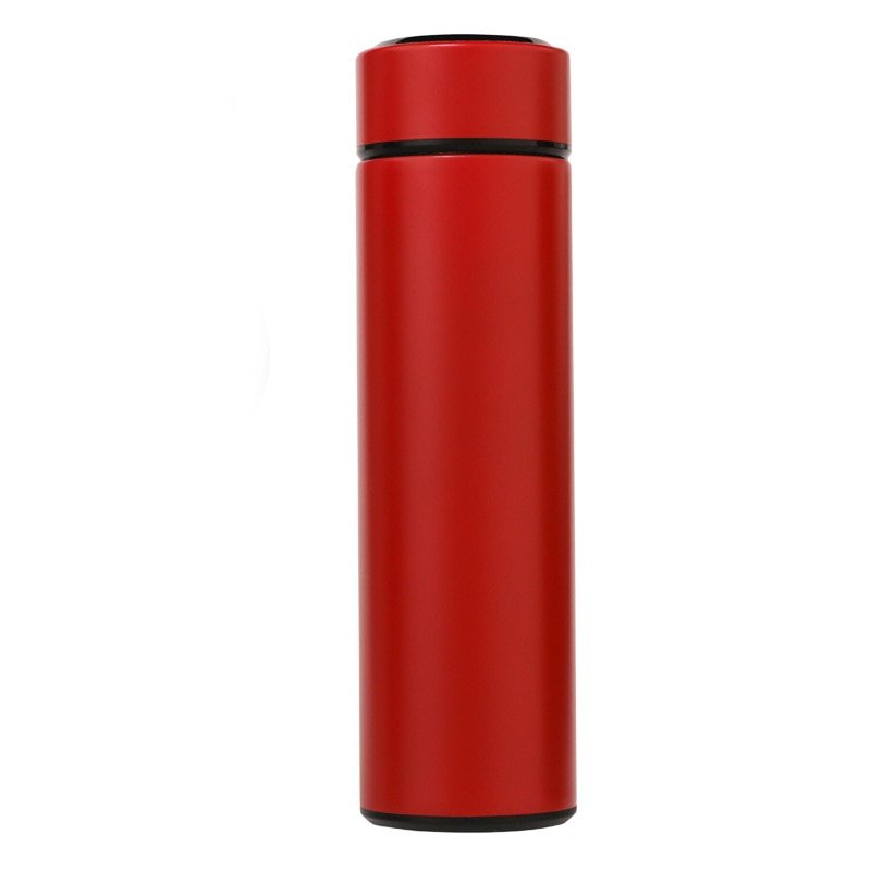 Smart Water Bottle with LED Temperature Display Red 450ml