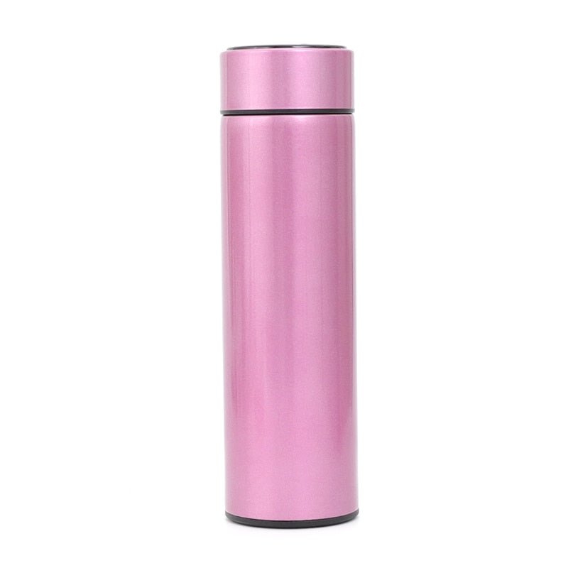 Smart Water Bottle with LED Temperature Display Pink 450ml