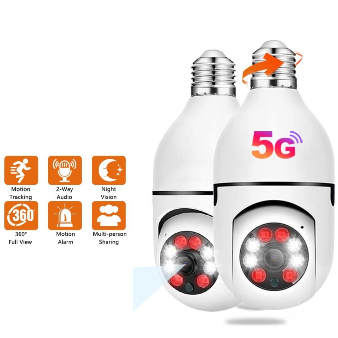 SmartCam 5MP PTZ E27 Light Bulb Surveillance Camera