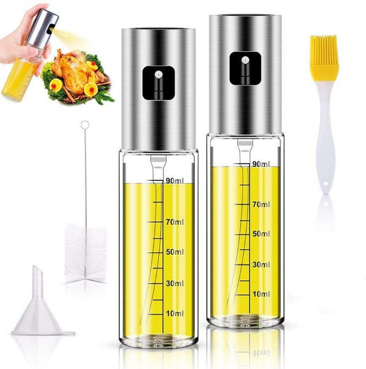 Stainless Steel Kitchen Cooking Oil Spray Bottle With scale Q2 sets